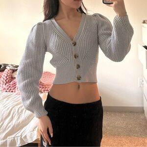 Urban Outfitters Light Gray Knit Cardigan